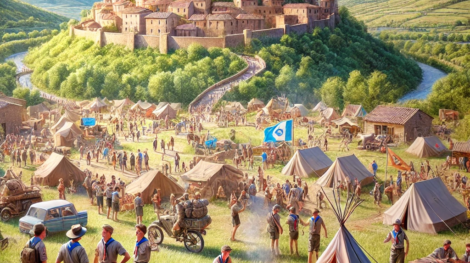 grande campo scout a rocca massima nella base scoutland